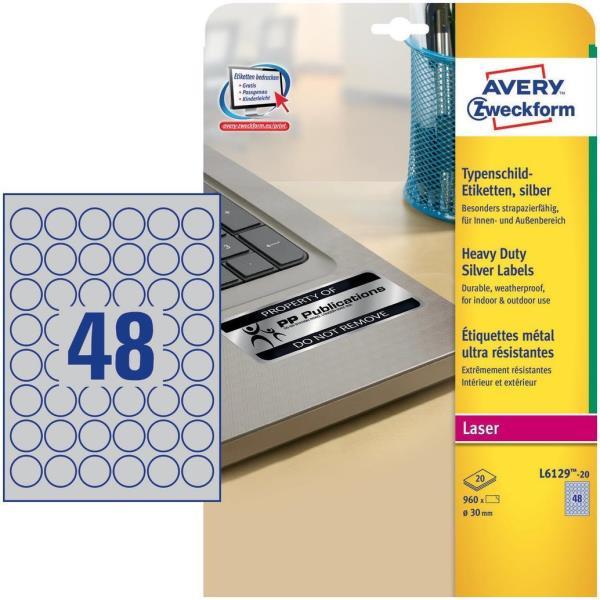 Etichette adesive tonde L6129 - in poliestere - …