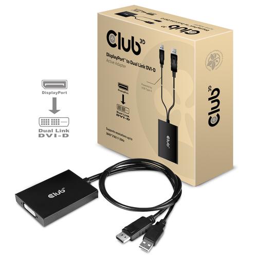 CLUB3D ADATTATORE DISPLAYPORT/USB-A TO DUAL LINK DVI-I DUAL …