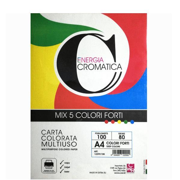 CWR CARTA CROMATICA MULTIUSO A4 80GR COLORI FORTI …