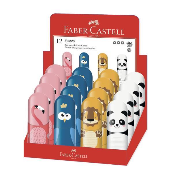 Faber-Castell 4 face motifs - Cancellino / temperamatite …