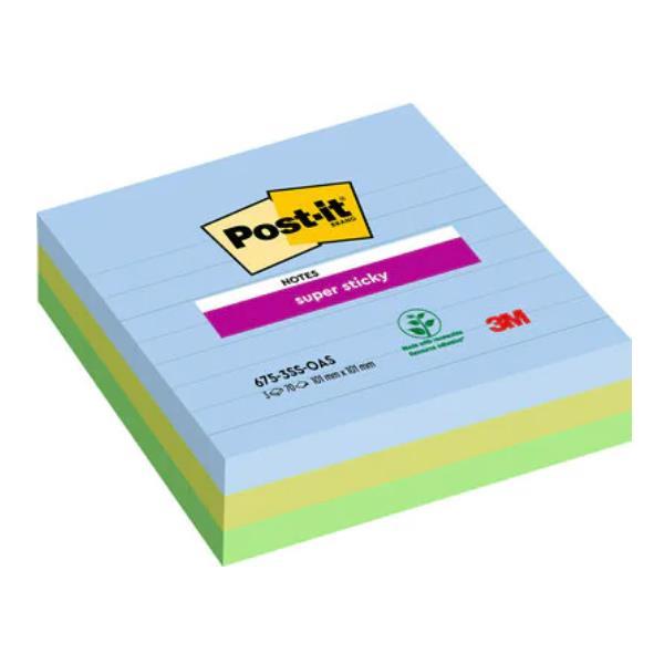 Foglietti Post-it Super Sticky a righe 101 mm …