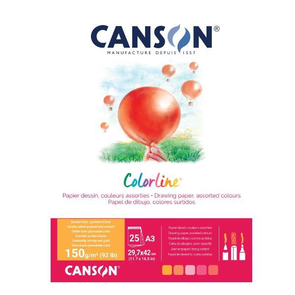 CANSON COLORLINE FUOCO CARTONCINI COLORATI 150 GR 297X420 …