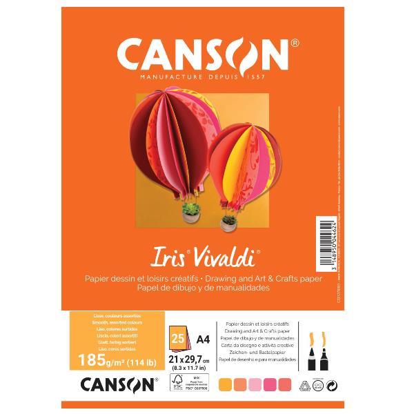 CANSON VIVALDI FUOCO CARTA COLORATA 185 GR 210X297 …