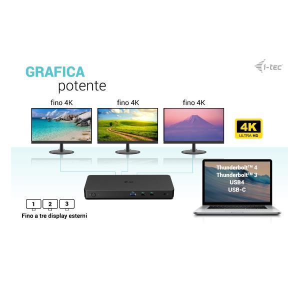 I-Tec Docking station USB-C Tre Monitor 4K (2xDP …