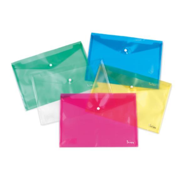 PLASTIDEA BUSTE CON BOTTONE IN POLIPROPILENE 210X148 mm …