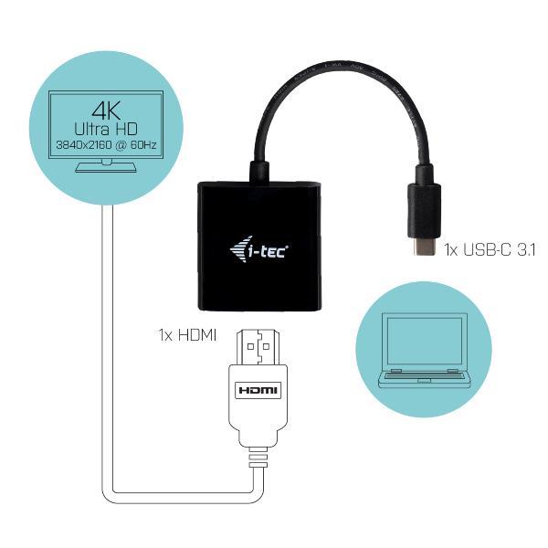 i-Tec USB-C HDMI Adapter - Adattatore video esterno …