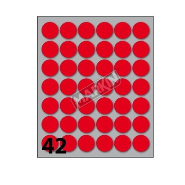 MARKIN ETICHETTE ADESIVE ROTONDE DIAMETRO 18 mm ROSSO …