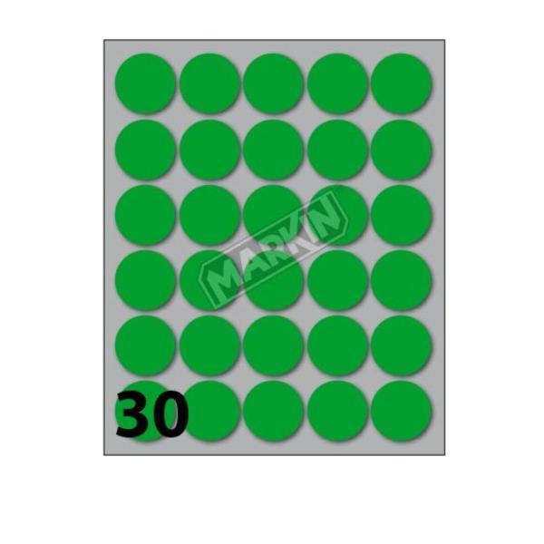 MARKIN ETICHETTE ADESIVE ROTONDE DIAMETRO 22 mm VERDE …