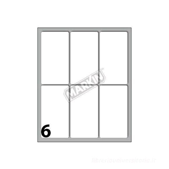 MARKIN ETICHETTE ADESIVE 70 X 37 mm BIANCO …
