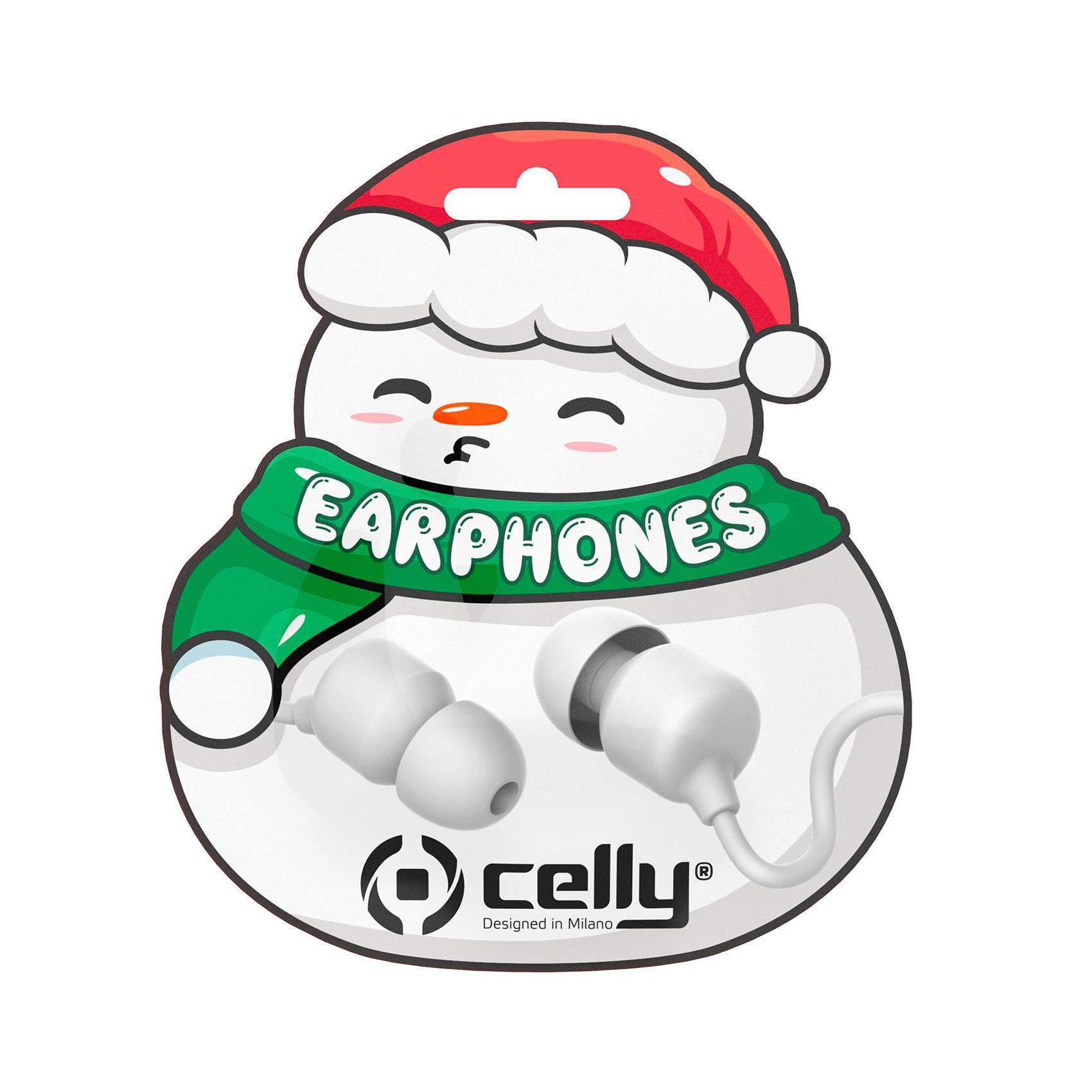 Celly XMASEARSNOW - Auricolari con microfono - in-ear …