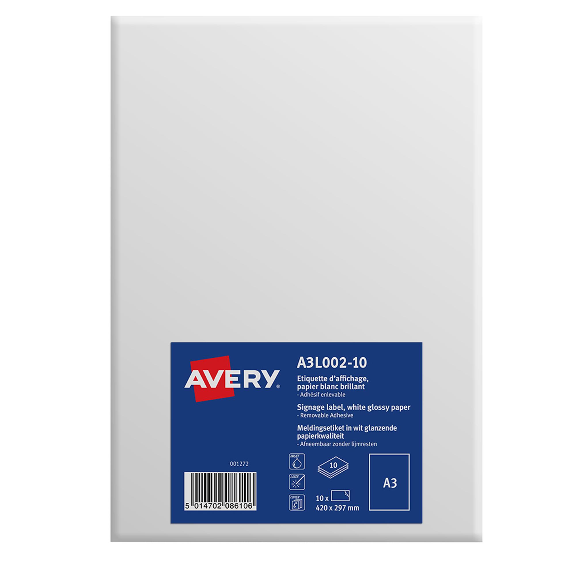 Avery - Opaca - adesivo rimovibile - trasparente …