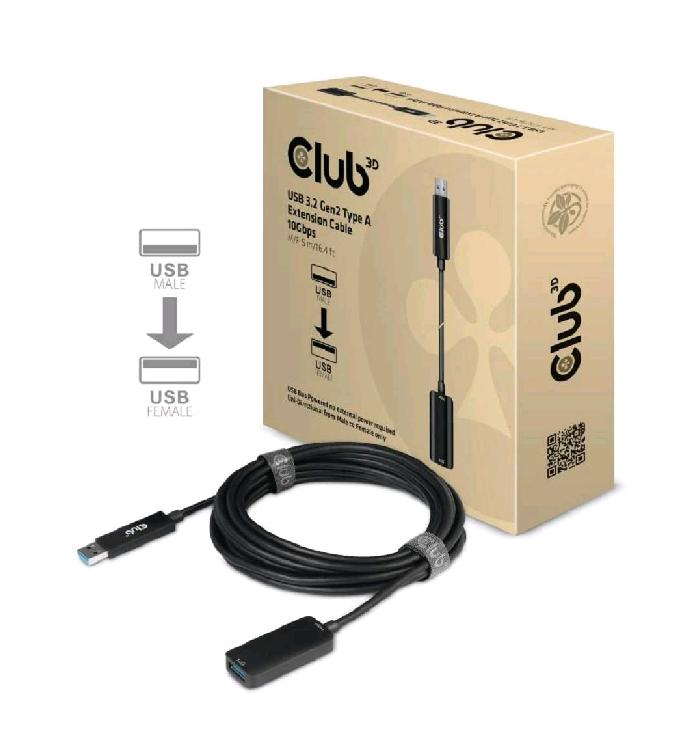 CLUB3D CAVO PROLUNGA USB 3.2 GEN2 TYPE A …
