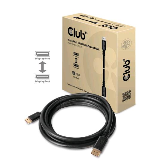 CLUB3D CAVO DISPLAYPORT 1.4 HBR3 MASCHIO/MASCHIO 4MT 8K …