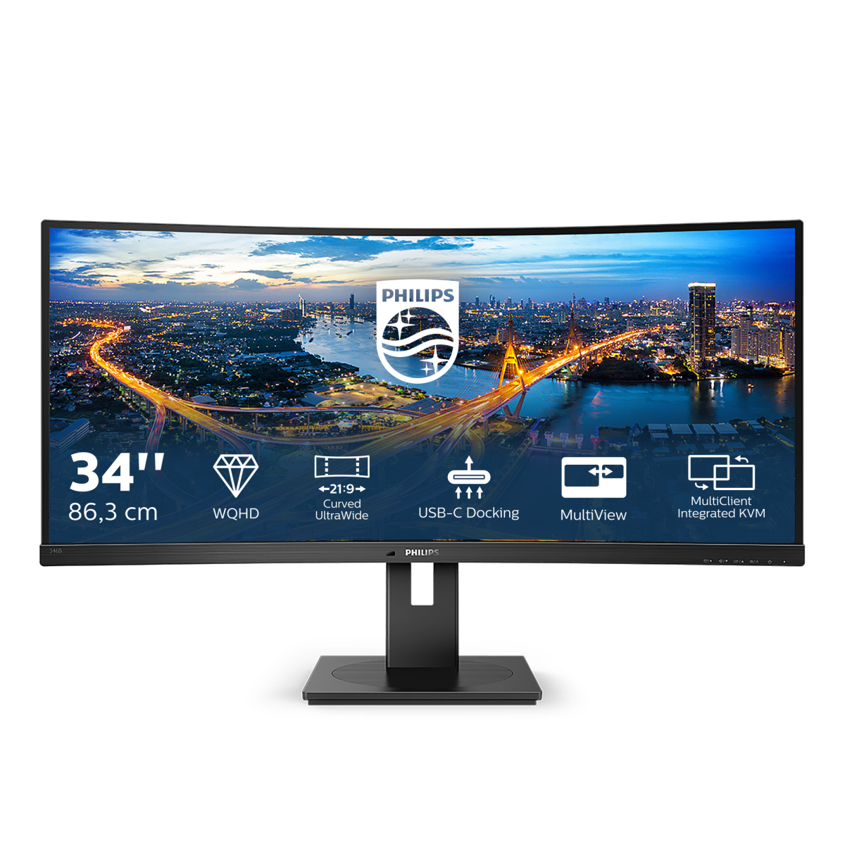 Philips B Line 346B1C - Monitor a LED …