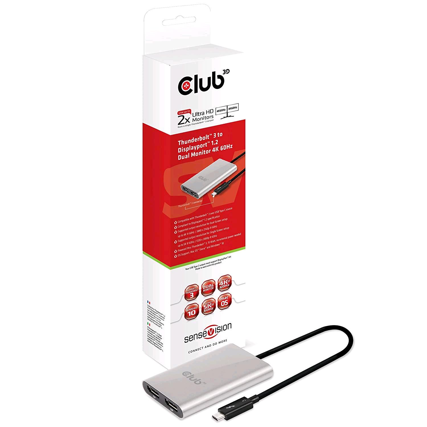 CLUB3D DOCK THUNDERBOLT 3 A DISPLAY PORT 1.2 …